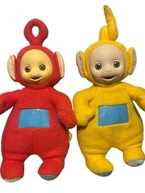 Vintage 1998 Playskool Teletubbies Po and Laa-Laa Plush Set